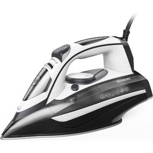 1700W Steam Iron for Clothes, Rapid Heating, 3-Way Auto-Off, Spray Mist, Steam Burst, 14.07oz Water Tank, Adjustable Thermostat Dial