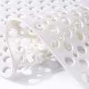 Nonslip Bath Tub Shower Mat with Suction Cups, Extra Soft TPE Bath Mat for Kids, Bathtub Bathroom Mats, Machine Washable, Smooth/Non-Textured Tubs Only, 30L x 17W Inch(White)