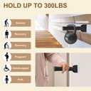 2 Pack Doorway Flip Assist Handle, Folding Grab Bar Wall Handles for Seniors - Safety Handrails for Steps - for The Elderly, Disabled, and People with Limited Mobility, Supports Up to 300 Pounds