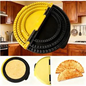 3-in-1 Tortilla Sealer(10+8+6 Inch) Crimper & Empanada Maker Press Make Tortillas, Dumplings & More with Easy-Clean Food-Grade Tool (3 in 1)