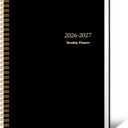 KMQOY Monthly Planner 2026-2027, 2026 Calendar 24 Months Planner, Jan 2026 - Dec 2027, 7.5"x10", Personal Calendar with Monthly Goals, To-Do List, Habit Tracker, 2 years for School Office Home Planning(Black)