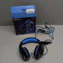 BENGOO G9000 Stereo Gaming Headset for PS4 PC Xbox One PS5 Controller, Noise Cancelling Over Ear Headphones with Mic, LED Light, 7.1 Surround Sound, Soft Memory Earmuffs for Nintendo Xbox Series X|S (Blue)