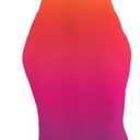 PINSV Women Summer Long Dress Casual Slip Sexy Sleeveless Bodycon Maxi Dresses for Women Multicolor Gradient L