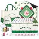 GUJYUYIF 166 American Mahjong Tiles Set with Mat, Racks and Accessories