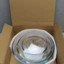 Glass Mixing Bowls Glass Bowls with Lids Set(4.5QT,2.7QT, 1.1QT),Large Salad Bowls,glass mixing bowl Space-Saving Nesting Storage bowls for Cooking,Baking,Prepping,Dishwasher Safe