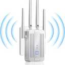 WiFi Extender Signal Booster for Home: WiFi Repeater Long Range Up to 9995 Sq. Ft. Used for Home and Basement