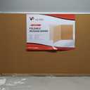VIZ-PRO 60" x 48" Large Cork Bulletin Board, Foldable & Wall-Mounted Notice Pin Board with Silver Aluminum Frame, for School Home Office - 5' x 4' Corkboard