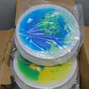 Sensory Floor Tiles for Kids Toddlers: 4 Pack Sensory Toys for Kids with Autism & ADHD, Round Liquid Play Mats for Lava Games, Gross Motor Skills- Sensory Room, Daycare Essentials, Preschool Must Have