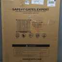 41 Inch Tall Baby Gate Auto Close Dog Gate Adjustable 29.92"-43.71" Wide Pressure Mounted Walk Through Swing Pet Gate for Doorways (White, 29.92"-43.71" Wide)