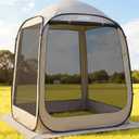 VEVOR Screen House Tent 6x6FT Pop-Up Screen Tent for 4-6 Person, Portable Screen Room Gazebo with Netting, Carry Bag & Ground Stakes, Instant Screen Canopy for Patio Backyard Garden Camping