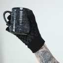 Heat Logic Unisex Thermal Knitted Winter Gloves, Touchscreen Compatible Cold Weather Warm Gloves for Men & Women, Pack of 2 (Grey + Black - With Grip)