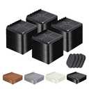 Furniture Risers Heavy Duty Adjustable Bed Risers Blocks Lift 4, 3, 2 inches for Couch, Sofa, Table, Desk, Chair Legs, Refrigerator, Washing Machine Support up to 4000 pounds (Black 4 Pack, 3 inch)