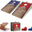 Wooden Cornhole Board Set with Bean Bags, Choose 2x1.3 ft Corn Hole Boards, Portable Outdoor & Indoor Toss Game Sets for Kids Adults and Family Party Camping Equipment