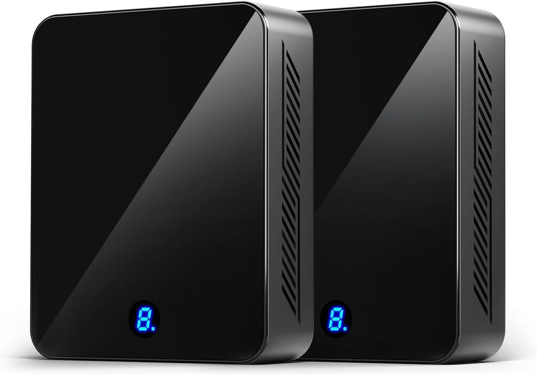 Wireless HDMI Transmitter and Receiver 4K 30Hz, 400FT/120M Long Range, 9 Adjustable Channels, 1TX to 3RX Stream HD Video/Audio from Laptop, PC, Camera to TV, Projector, Monitor (Black)