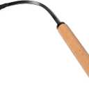 Weed Puller Tool, Manual Weeder with Heavy Duty Steel Curved Head, Hand Cultivator & Garden Hoe, Reusable Wood Handle Weeding Tool for Flower Beds & Vegetable Garden (Black)