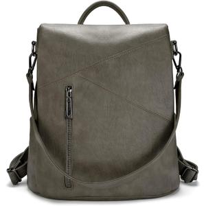 molshine Backpack,Fashion Casual Travel PU Leather Daypack Bag Shoulder Rucksack Handbags for Women HB041 (Green)