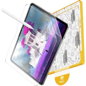 OMOTON PAPERSENSE 2 Pack Paper Screen Protector for iPad Pro 11 inch M5 M4 (6th&5th Gen, 2025/2024), Anti-glare Matte PET Film with Easy Installation Tray, Draw Like on Paper, Ultra-Responsive