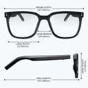 Smart Glasses-Clear Anti Blue Light Bluetooth Glasses + Magnetic Clip-On Sunglasses,UV400 Protection, Hands-Free Calls& Audio, for Indoor/Outdoor