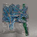 PATIKIL 4 Pcs Starfish Rhinestone Beaded Patch, Starfish Sequin Applique Patches Sew on Fabric Sequin Patch for Clothing Bag Jeans Shoes Hats Jacket DIY Crafts, Blue