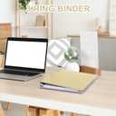 EYROZILL 3 Ring Binders 1 Inch Round Rings Binder Gold Binder Holds 8.5" x 11" Letter Size 300 Sheets, Waterproof, Gold