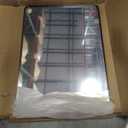 LOAAO Black Metal Framed Bathroom Mirror for Wall, 22X30 Inch Rounded Rectangle Mirror, Matte Black Bathroom Vanity Mirror Farmhouse, Anti-Rust, Hangs Horizontally or Vertically