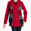 London Fog Women's Red Coat With Scarf Size S/M