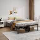 LUMUNANCE Metal Bed Frame California King Size - 16 Inch Heavy-Duty Cal King Platform Bed Frame No Box Spring Needed, Easy Assembly, Noise-Free, Sturdy Mattress Foundation, Underbed Storage Space