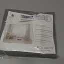 DUALIFE 2 Panels Grey Sheer Valance - Basement Semi Sheer Valances for Kitchen Window Dressing with Rod Pocket (Gray,52 by 18 Inches Long)