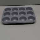 3 Pack 12 Cups Silicone Muffin Pan,Nonstick Regular Silicone Cupcake Pan, For Making Muffin Cakes, Tart and Bread, Gray; Orange; Peacock Blue