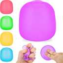2 x Squishy Toys Stress Balls for Kids, Squeeze Fidget Toys for Teens Adults | Big Sensory Balls Slow Rising Squishies For Stress Relief Birthday Gifts Party Favors Class Prizes Stocking Stuffers- Purple