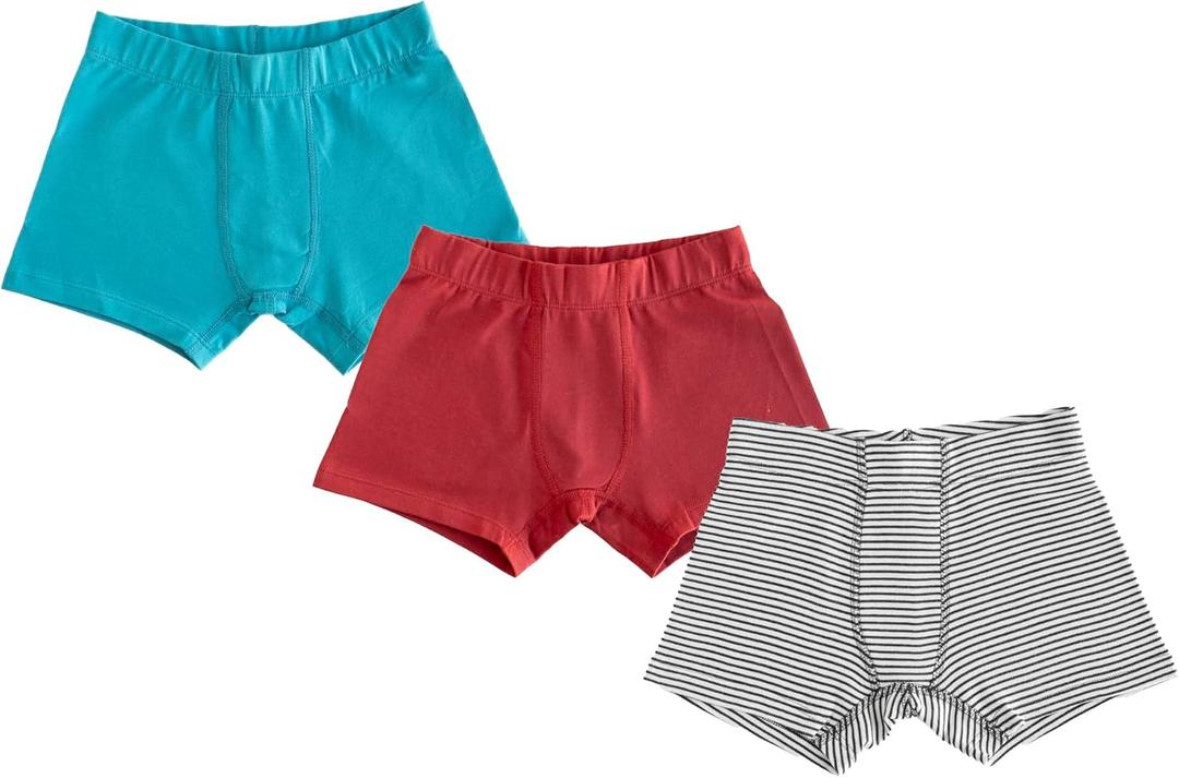 Boys 100% Organic 100% Cotton Underwear GOTS Certified Kids Toddler Boxer Briefs Pack of 3