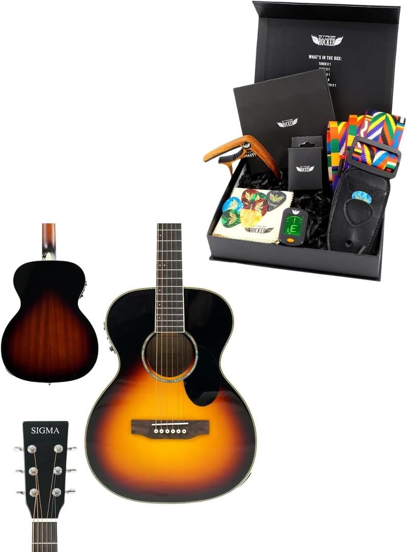 SIGMA 36.5 Acoustic Electric Guitar + Guitar Accessories Gift Box