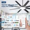 72 inch Ceiling Fans with Lights,Large Ceiling Fan with Light and Remote Control, Dimmable, 3CCT, Quiet, Black Modern Ceiling fan For Living Room, Bedroom, Kitchen, Patio, Farmhouse, Indoor/Outdoor