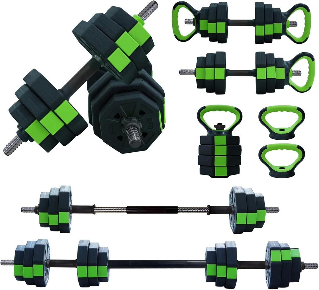 Adjustable Dumbbell Weights Set, 30/44/66/88 LBS Adjustable Dumbbell Weights Free Weight Set for Home Gym (Octagon Head with Iron Grip)