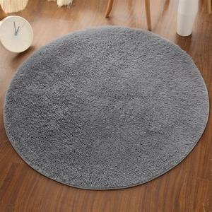 Plush Round Rug Soft Indoor Modern Area Rugs Yoga Mat for Children Bedroom Home Decor Nursery Grey 2 Feet, Size: 22 in