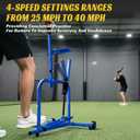 Baseball Pitching Machine with Wheels,11 Adjustable Angles, 2540 MPH Speed Control, No Electricity Required Softball Pitching Machine,Metal Frame Pitching Machine for Hitting & Fielding Training