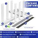 Goovilla Shelf Bracket, Heavy Duty Floating Shelf Brackets 12 inch Long, 6 Pack Brackets for Shelves, White Coated Metal Wall Shelf Support Brackets with 1/5 Inch Thick and 160 lb. Load Capacity