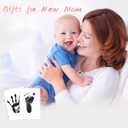 2 x 1-Pack Clean Touch Ink Pad for Baby Handprints and Footprints, Baby Footprint Kits,Inkless Hand and Footprint Kit,No Mess Ink Pad for Baby Hand and Footprints,Baby Shower Gifts for New Moms (2-Pack - Medium, Black)