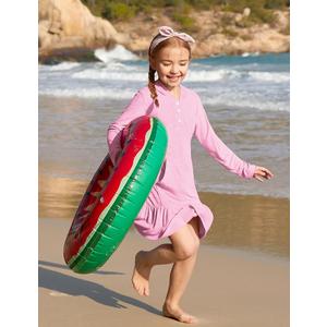 BesserBay Girls Summer Long Sleeve Coverups Button Down Terry Quickly Dry Ruffle Hem with Hood Cover Up (XL)