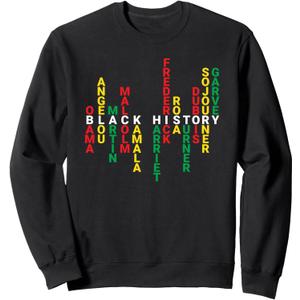 Black History Month Apparel Powerful Leaders Men Women Sweatshirt, XL