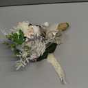 Wedding Bouquets for Bride Bridesmaid,White Champagne Artificial Roses Flowers for Wedding Church Decoration (6.5in)