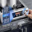 3500W Commercial Induction Cooktop with Knob & LCD Display – 10-Level Precise Power Control, Quiet Cooling System for Home Chef, Catering & Outdoor Cooking