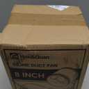 Hon&Guan 8 Inch Inline Booster Duct Fan with Speed Controller - 623 CFM Airflow with 44W Ultra-Low Power and Low Noise