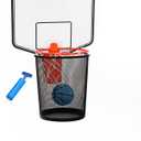 Meooeck 19 Pcs Trash Can Basketball Set Including 2 Clip on Hoop with Backboard 16 Mini Red and Blue Inflatable Basketball 1 Air Pump for Adult Boys Home Office Birthday Gift Practice Indoors(Classic)