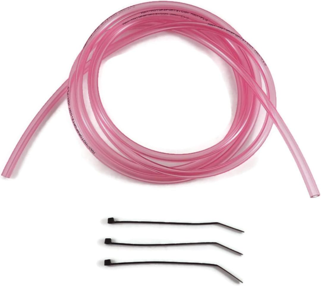 6'ft x 1/8'' (3.2mm) ID x 1/4'' OD Polyurethane Fuel Carburetor Vent Hose Line Mx ATV Dirtbike Carb (Clear Pink)