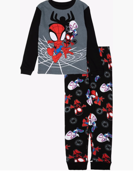Marvel boys 2-piece Snug-fit Cotton Holiday Pajama Set, Soft & Cute for Kids (10, Spider Costume)