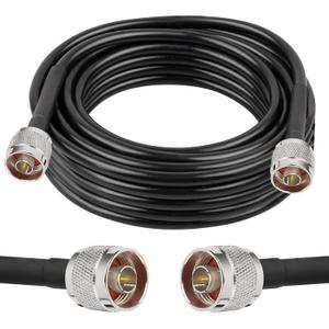 XRDS -RF N 20FT Type N Coax Extension Cable N Male to N Male Connector Pure Copper Low Loss Coaxial Cable