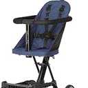 Dream on Me Coast Stroller Rider, Lightweight, One Hand Easy Fold, Travel Ready, Sturdy, Adjustable Handles, Soft-Ride Wheels, Easy To Push, Navy
