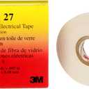3M Glass Cloth Electrical Tape 27,  in x 66 ft, 1 Roll, Non-Corrosive Adhesive, Pressure Sensitive, High Temperature, Corrosion Protection, 7-mil Woven