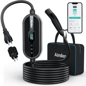 Level 1/2 Tesla Charger(WIFI APP/Plug-play), 16A, 25ft Cable ETL Certified, 240V NEMA 6-20P Plug & 120V 5-15P Adapter, NACS Connector, Portable Electric Car EV Charger for Tesla Models Y/X/3/S